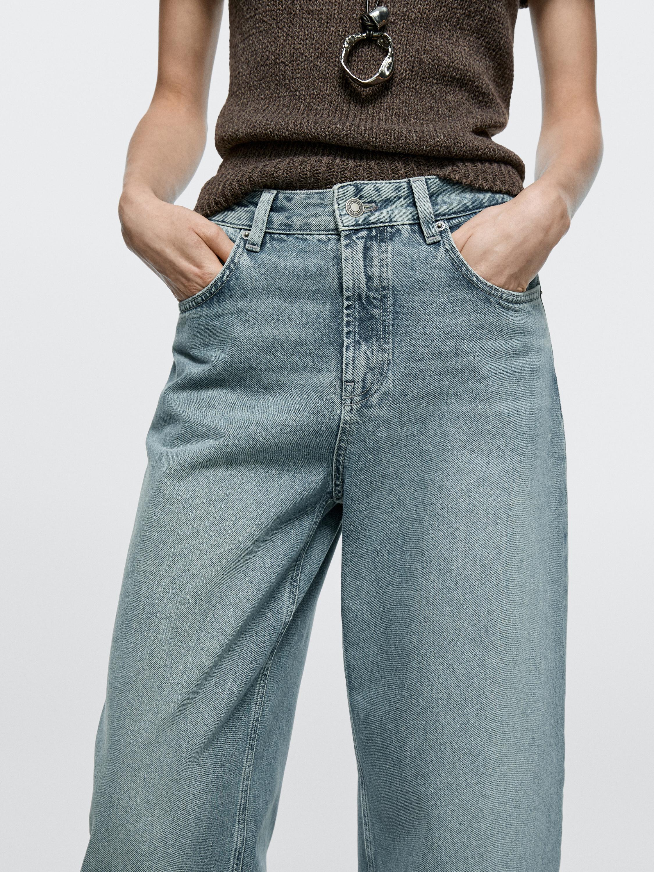 High-waist barrel fit jeans